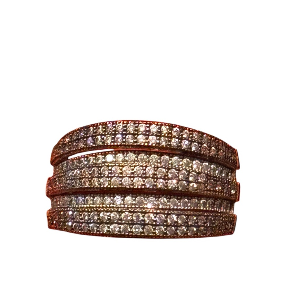 Elegant Vintage Sterling Silver 925 Marcasite Band Ring